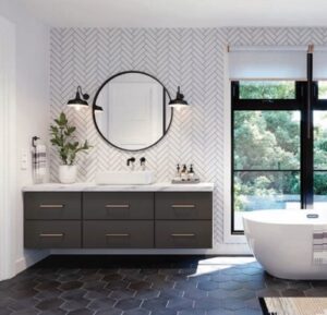 Floating vanity for bathroom