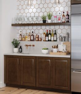 Wet Bar Dark Walnut 