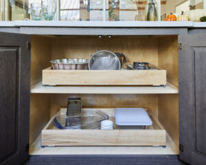 Wellborn Cabinets sliding shelf option