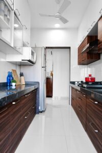 Galley Kitchen Layout Dark Cabinets