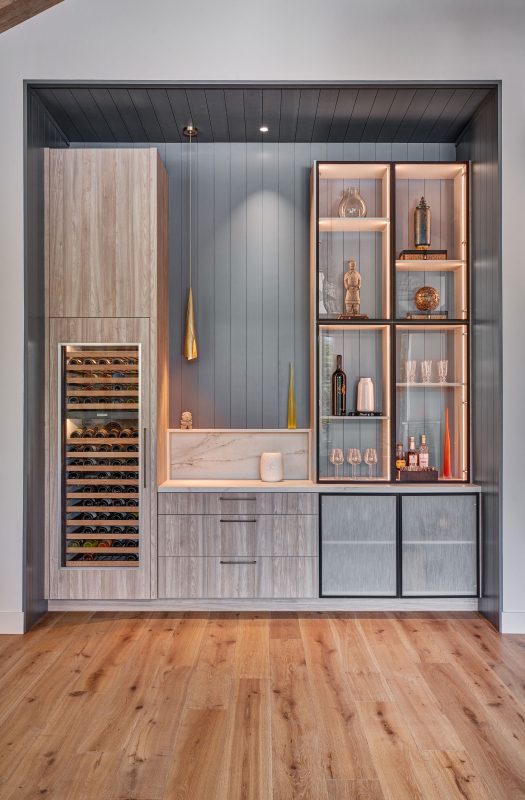 Coffee bar & drink station by Crystal Cabinet Works