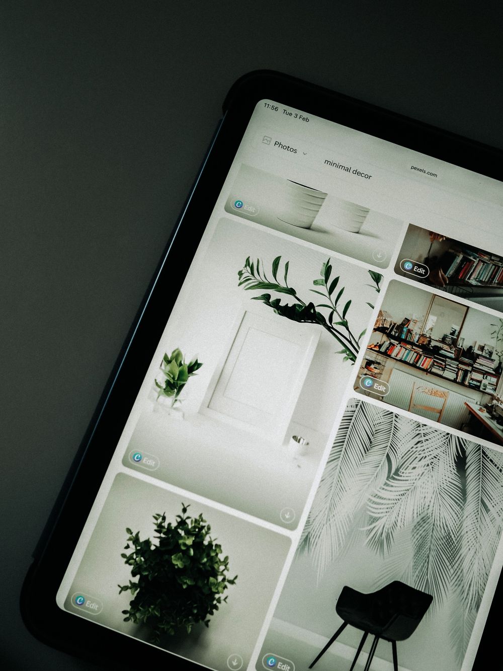 interior design inspiration on the ipad