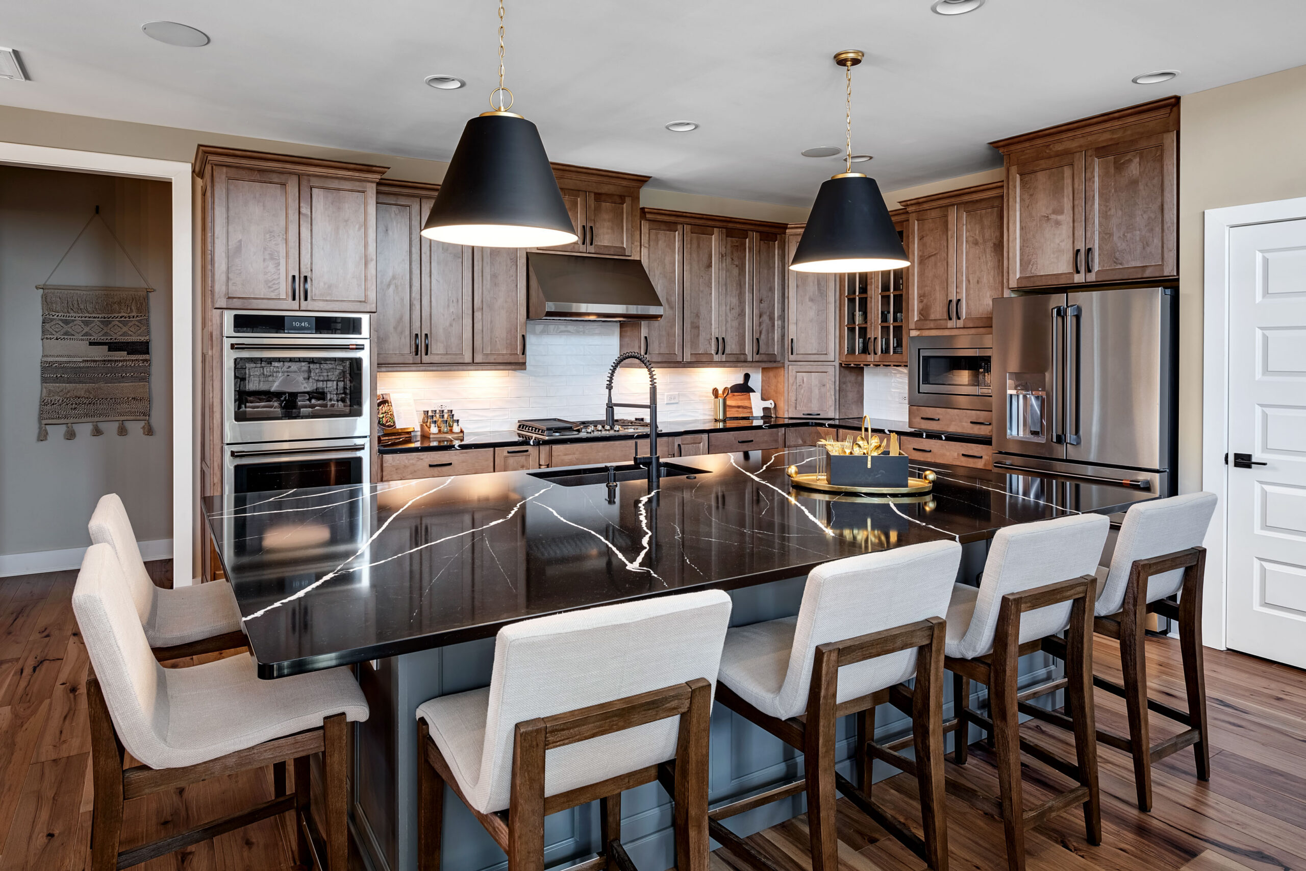Wellborn Kitchen - Wood stained cabinets